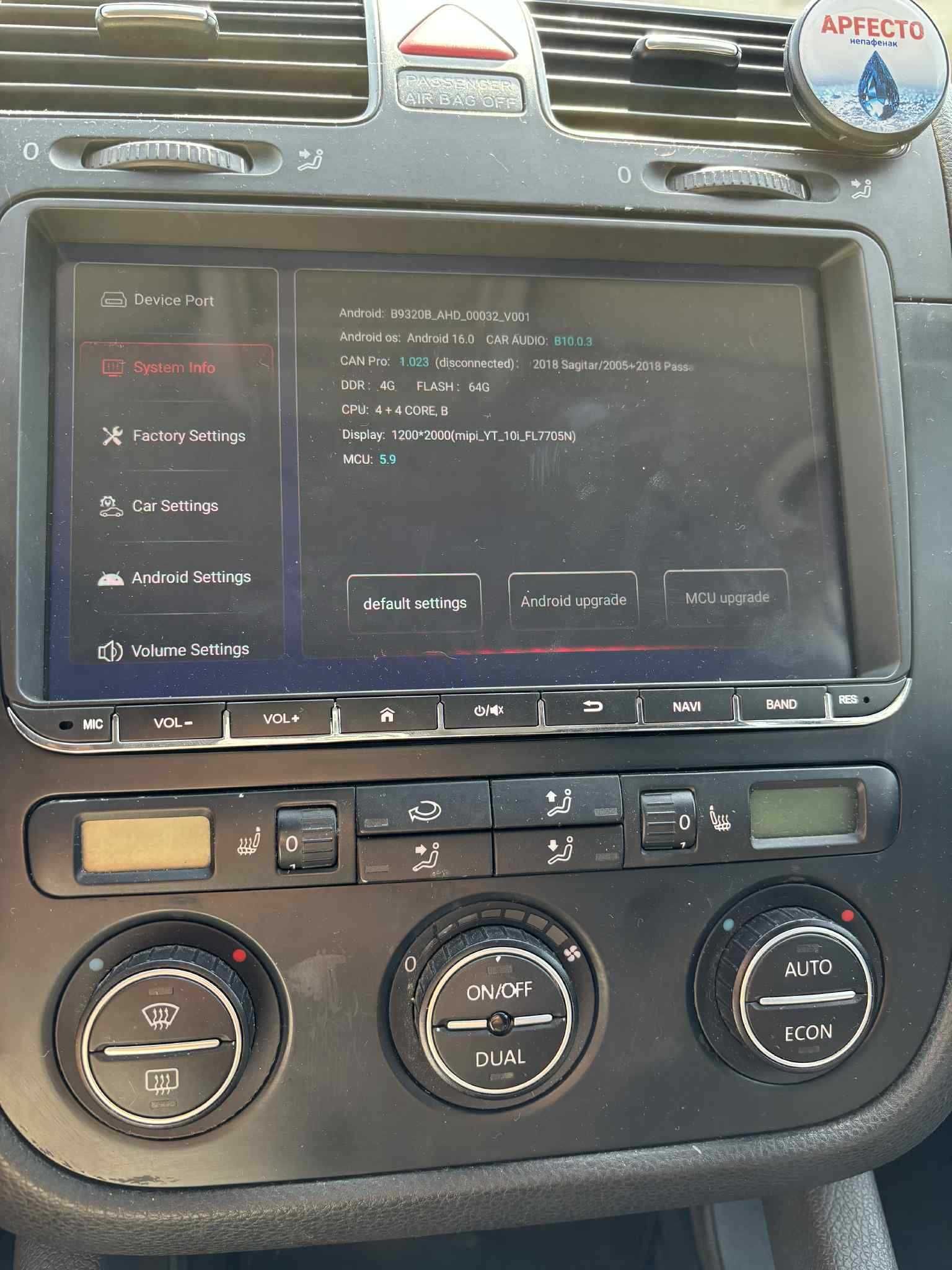 Android 16 Мултимедия Монтаж Golf 4/5/6 Passat B6 B7 Tiguan Touran