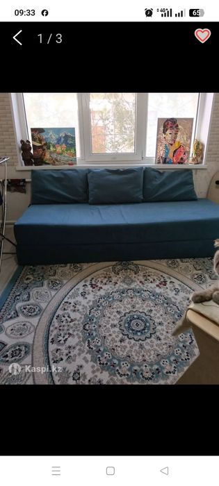 Продам диван василькового цвета, 200 м на 140.