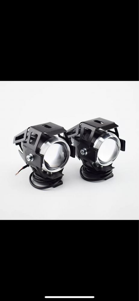 Proiectoare moto / ATV led + lupa 12V lumini ceata