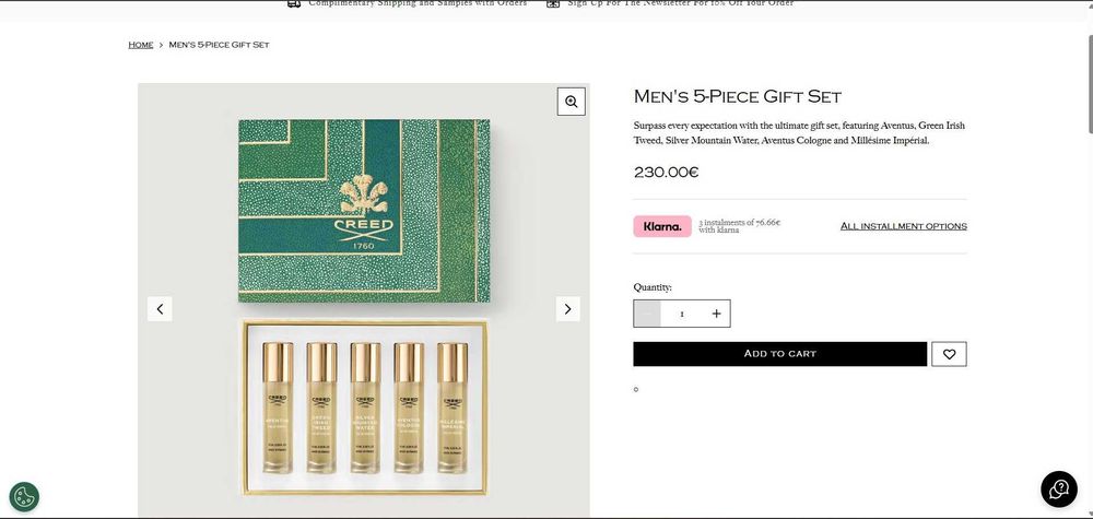 Creed set 5 x10 m,l pentru barbati