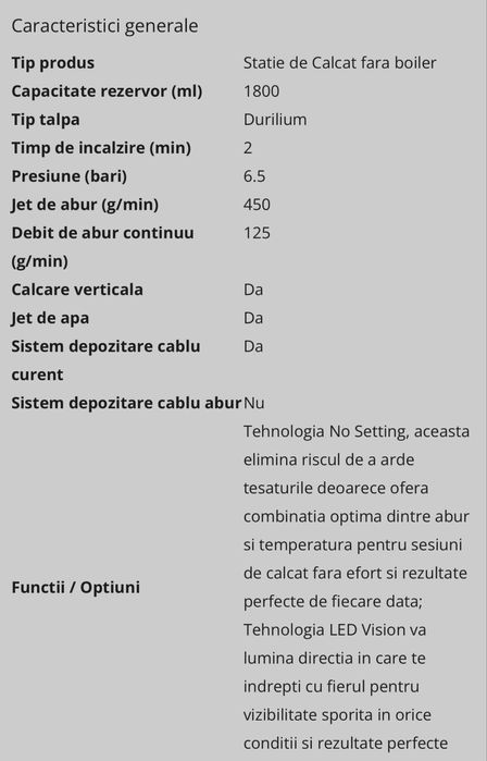 Statie de calcat TEFAL Express Power SV8130E0/ 2800W, 450g/min