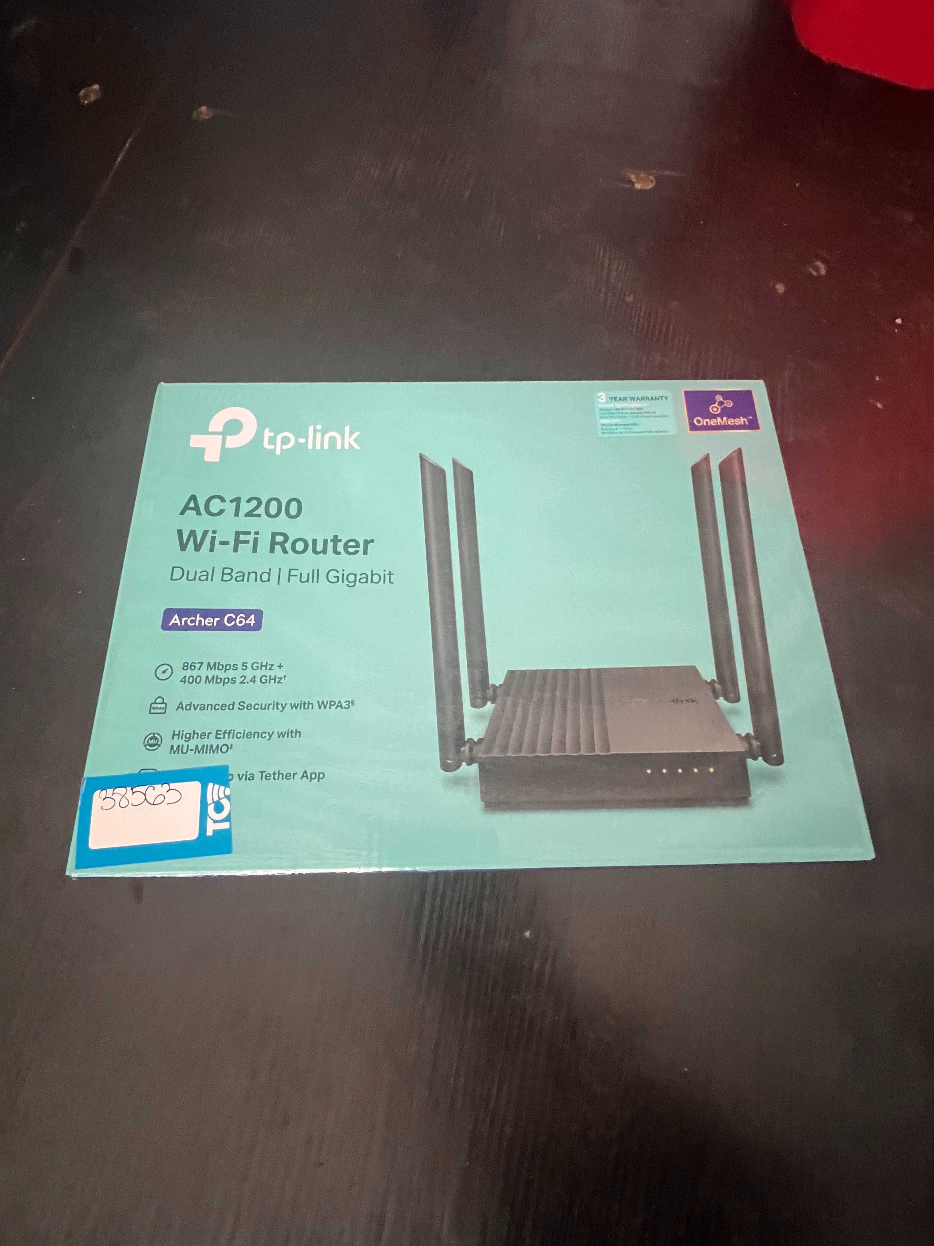 Безжичен рутер TP-Link Archer C64, AC1200, Dual-Band, Beamforming,