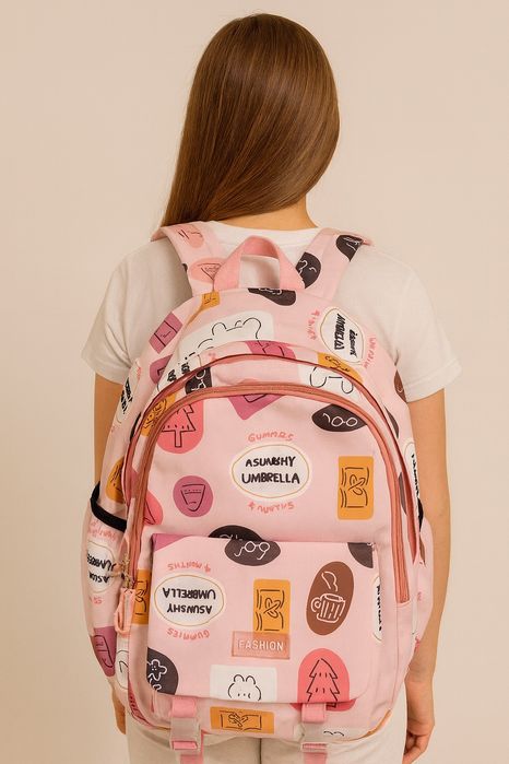 Розова ученическа раница ASUNSHY UMBRELLA