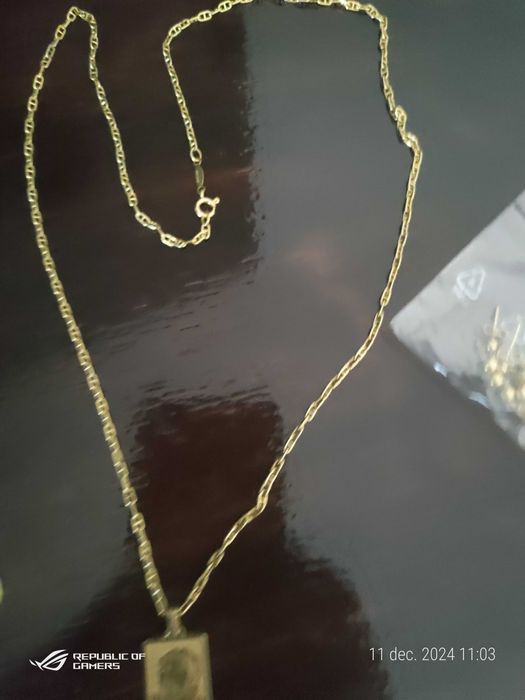 Aur 18 karate Italia 2 lanțuri și cercei