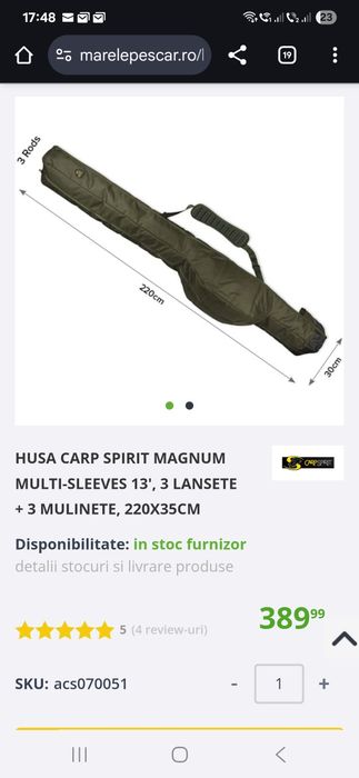 Husa lansete Carp Spirit 3.9m