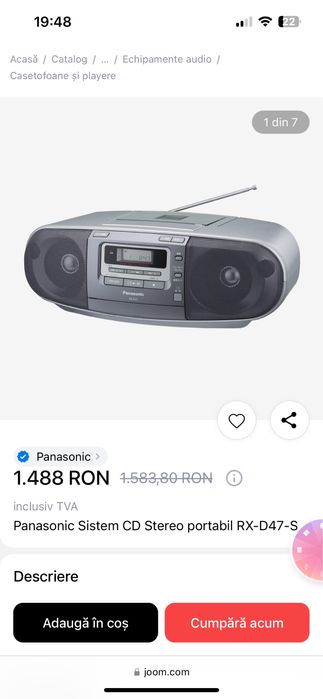 Casetofon Panasonic RX-D 50A