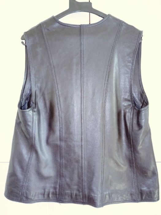 Дамски елек от мека естествена кожа