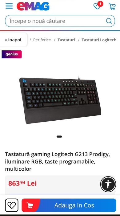 Tastatură de Gaming Logitech