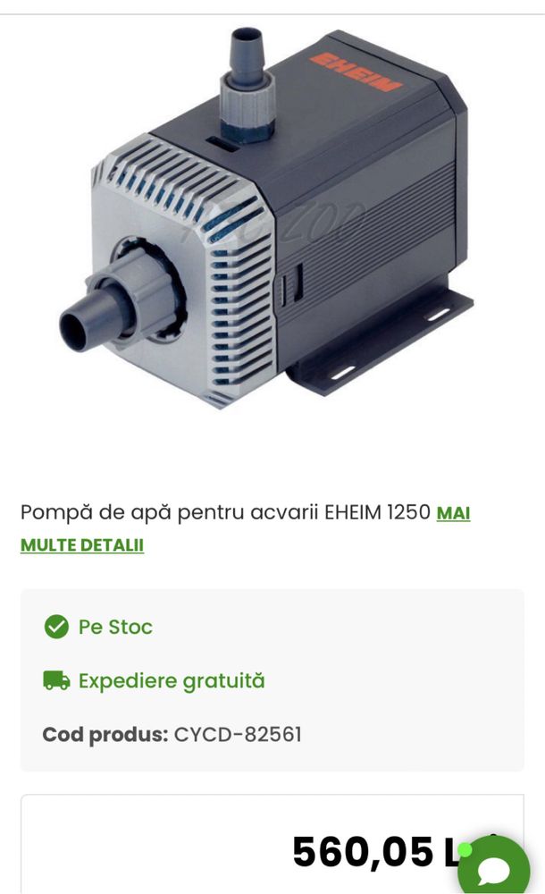 Pompa de apa EHEIM 1250