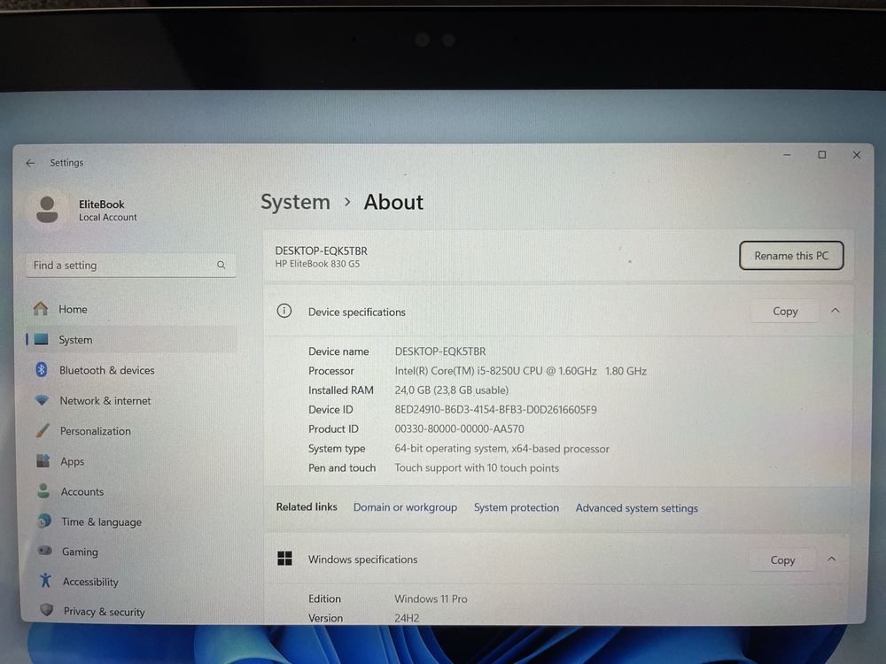 Лаптоп HP EliteBook 830 G5 (с тъч скрийн)