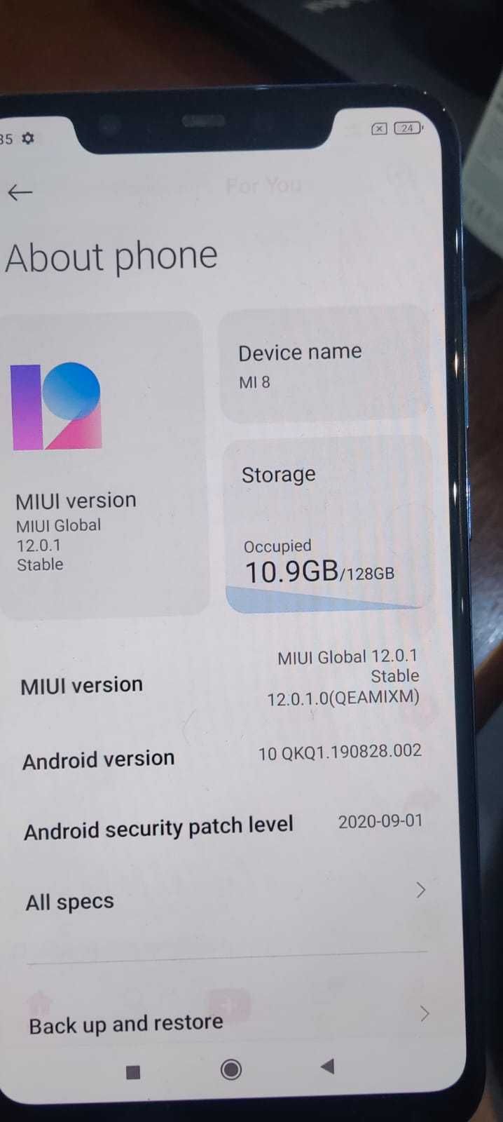 Xiaomi Mi 8 (ОЗУ 6/ Память 128)