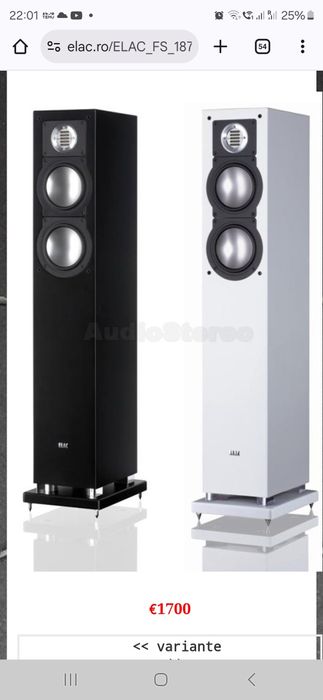 Boxe Elac FS 187 cu tweeter JET III