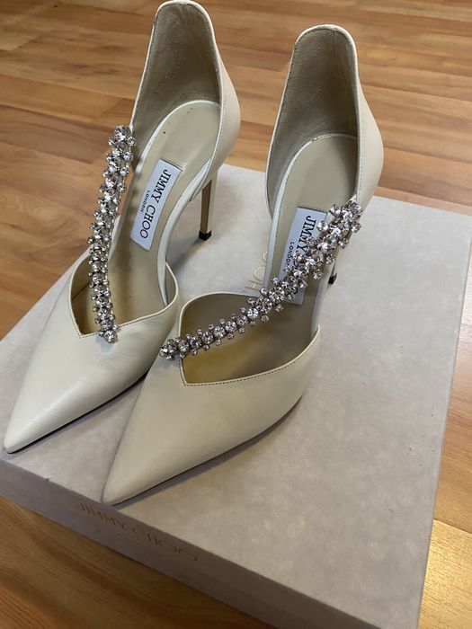 Pantofi Jimmy Choo Bee 100 Leather Pumps