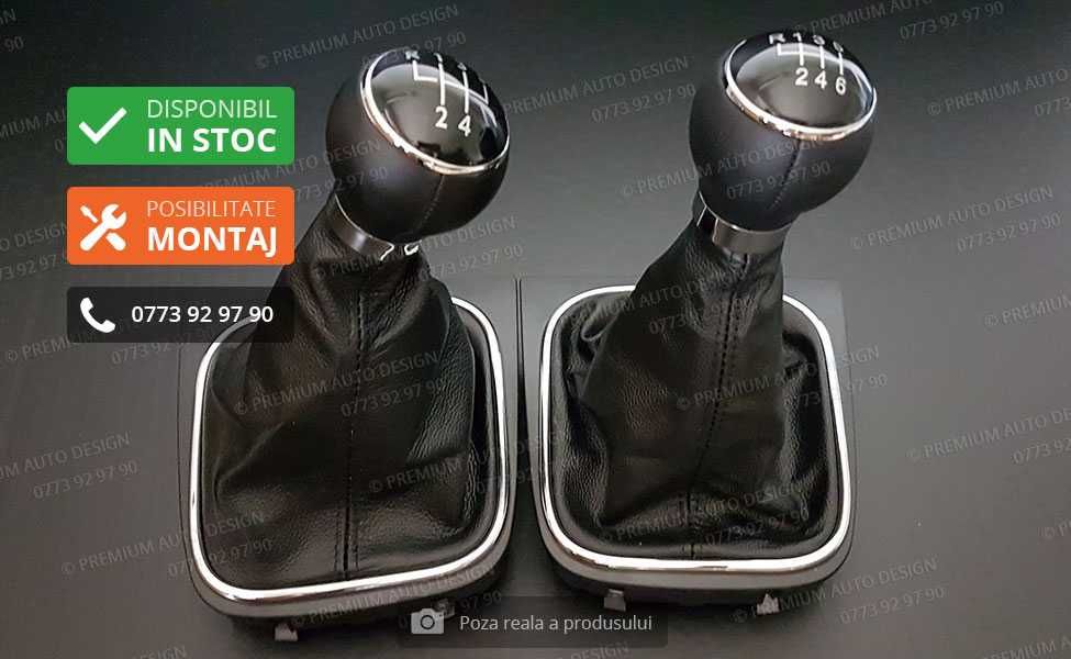 Schimbator viteze PIELE NATURALA Golf Jetta Passat Touran Eos Scirocco