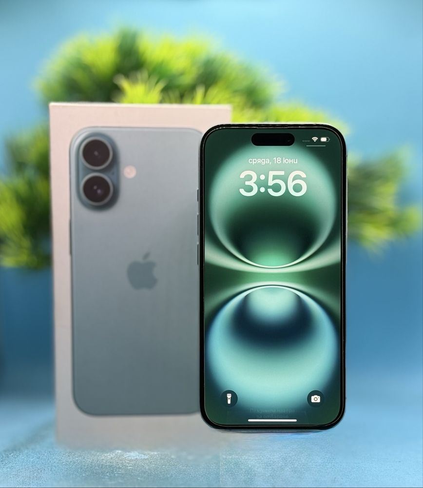 ГАРАНЦИОНЕН!!! Apple iPhone 16, 256GB, 5G, Teal