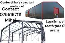 Vand schimb hala metalica cu auto dimensiuni la cererea clientului