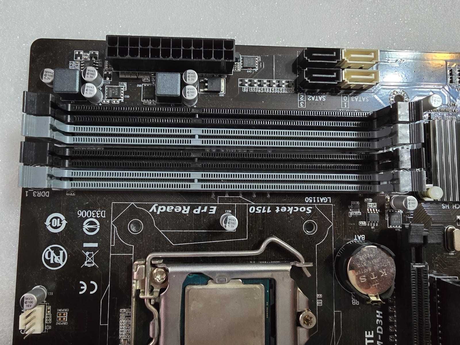 Placa de baza Gigabyte GA-H81M-D3H, LGA1150, DDR3 + procesor G3220