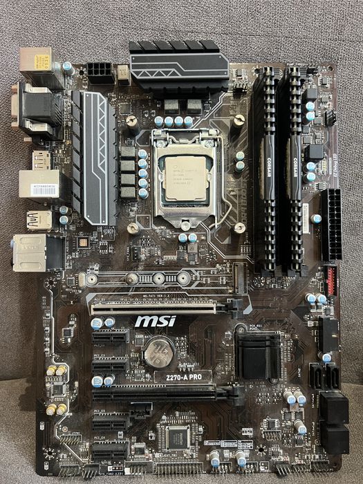 MSI Z270-A PRO + Intel Core i5-7400 + 16GB Corsair Vengeance DDR4