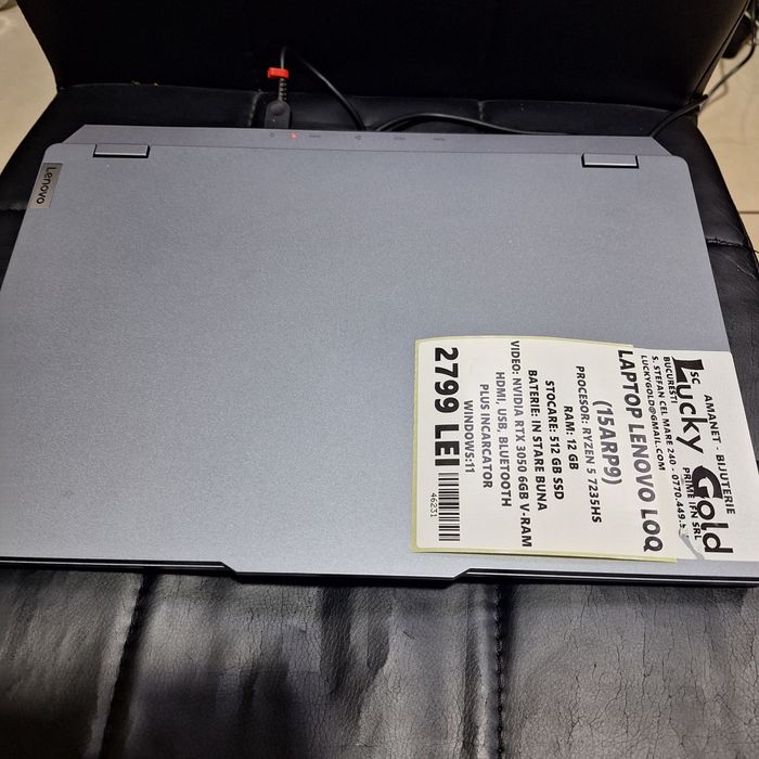 Laptop lenovo Loq ryzen 5 7235hs 12 GB 512 GB ssd Încărcător #46231