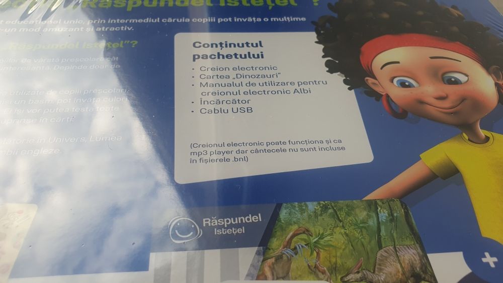 Pachet Raspundel Istetel carte Dinozauri + creion interactiv Albi