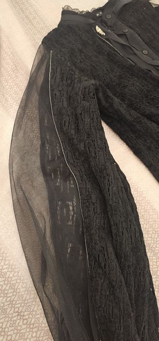 Риза-боди AVIN, кадифе и органза, еластично