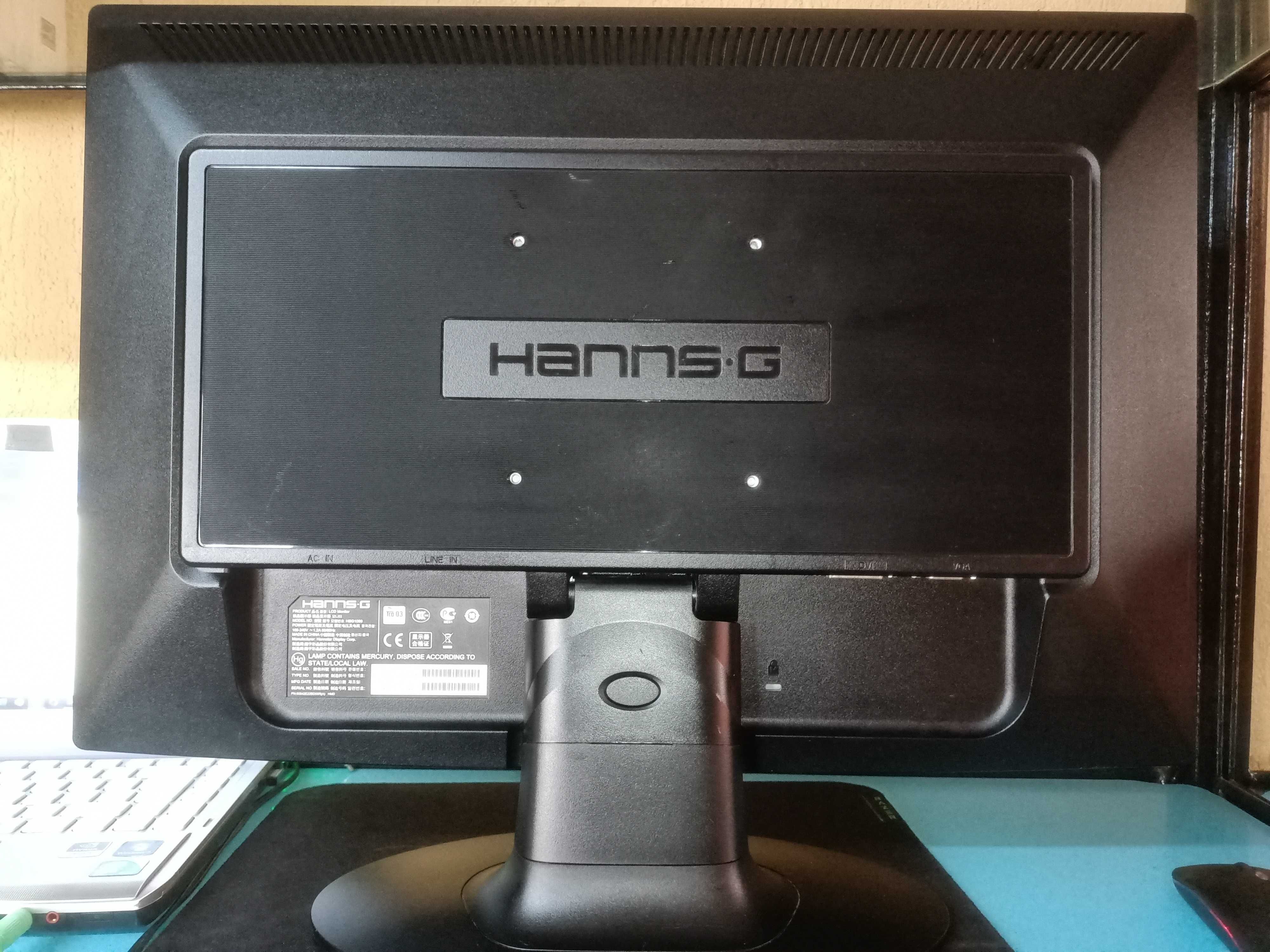 Monitor LCD 22" Hanns G HD VGA DVI model HSG1099