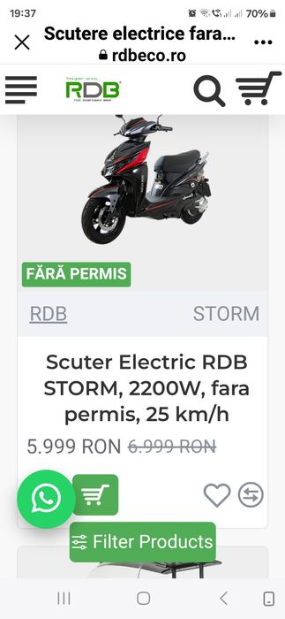 Vând scuter electric aproape nou