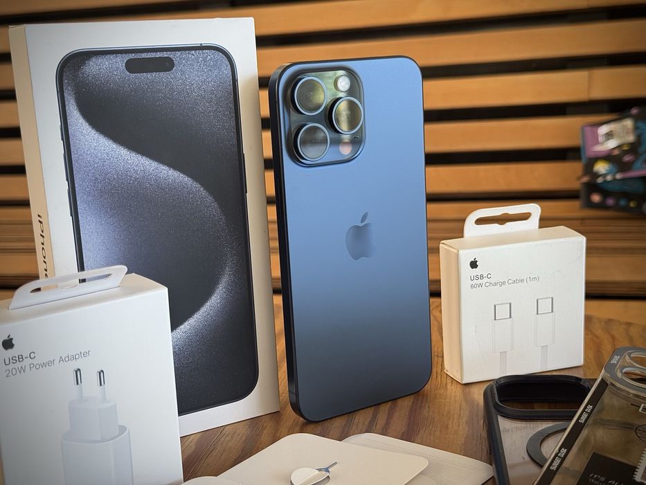iPhone 15 PRO MAX•Blue Titanium•256GB•Neverlock Garantie+Factura 10/10