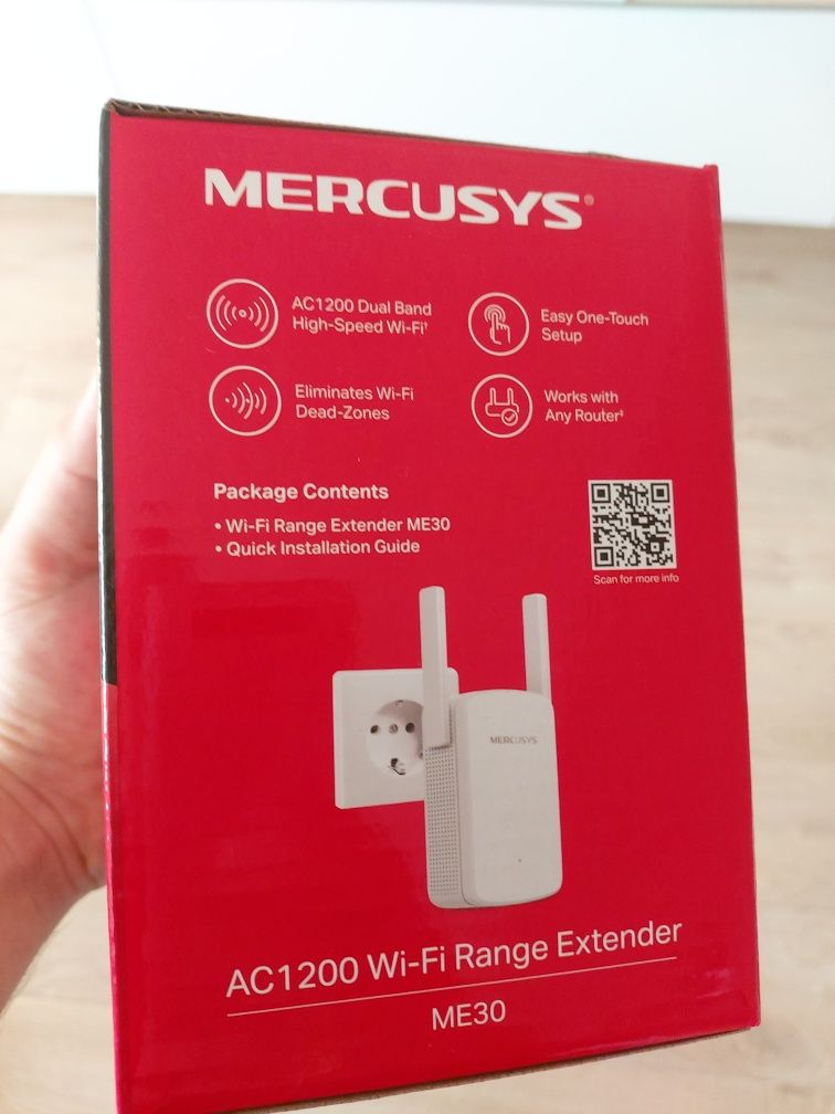 Удължител на обхват Mercusys - ME30, AC1200 Wi-Fi