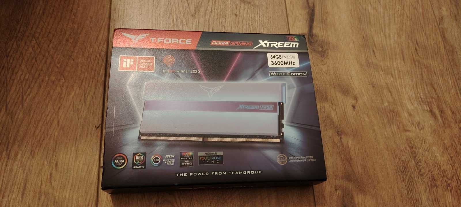 Рам памет TeamGroup Xtreem WHITE ARGB  64GB (2x32GB) DDR4  3600MHz