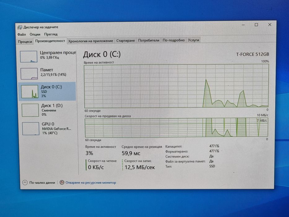 Геймърски Компютър/R7 5700X/16GB RAM/SSD-512GB/RTX 2060
