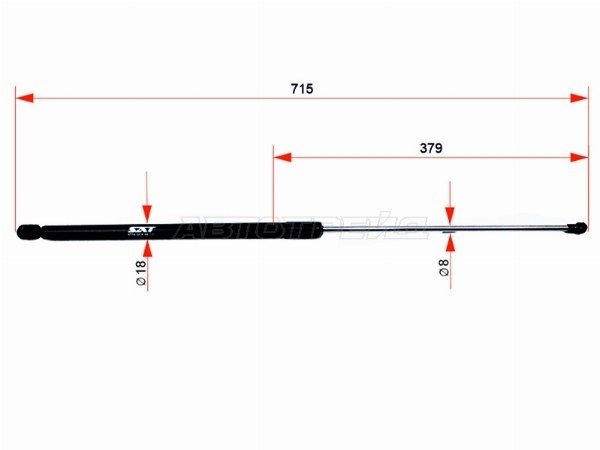 Амортизатор капота  Toyota Camry