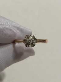 Золотое кольцо с бриллиантом, СССР, 583