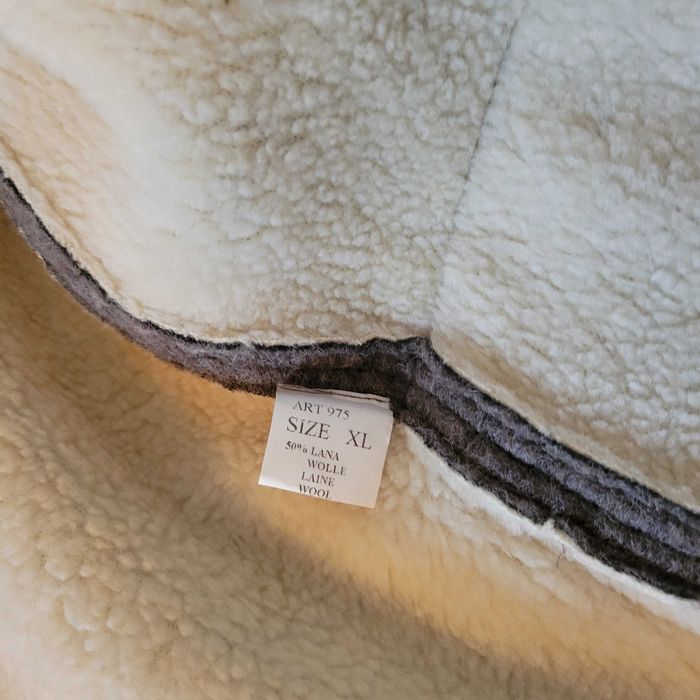 Jacheta geaca haina barbati imblanita lana naturala XL Italia nou