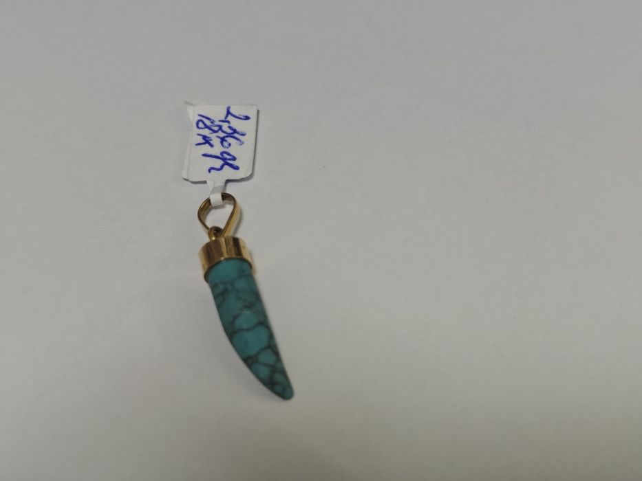 Medalion aur 18k 2.36gr  cu turcoaz (r)