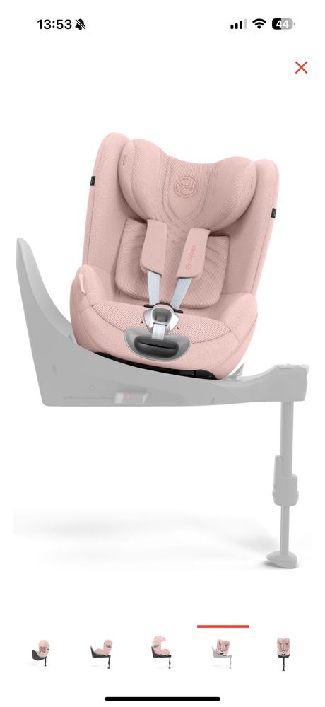 Cybex Sirona T i-Size Plus Peach Pink 0/1 (до 18 кг) розовый
