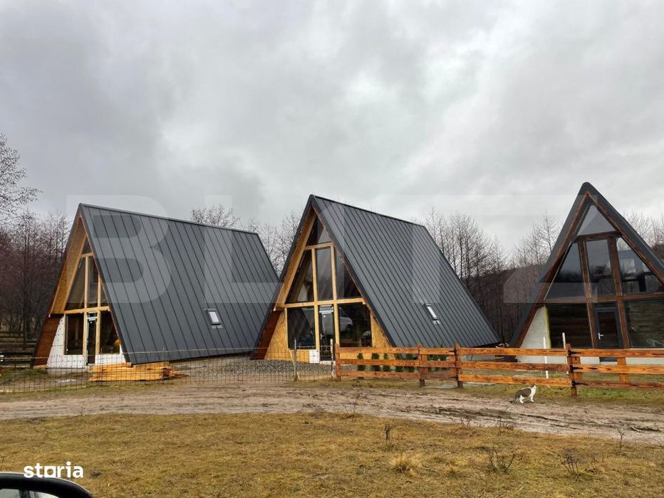 Pachet de 3 case in zona Tohanita, case tip A-frame  , 400 mp teren fi