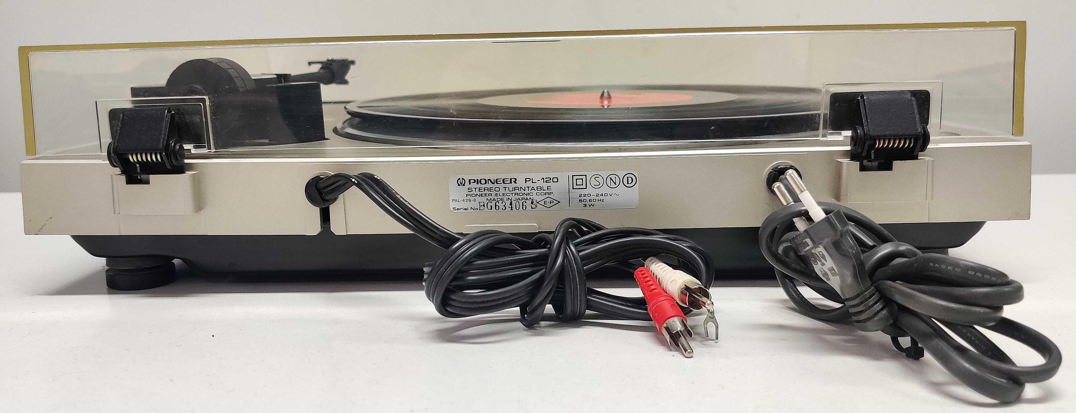 Pioneer PL 120 muzica vinil pickup servo platan turntable muzica