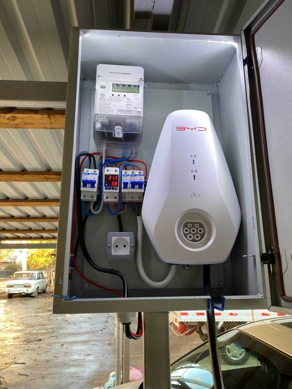 Elektromobil zaryadka ustanofka | Зарядная станция установка E-27