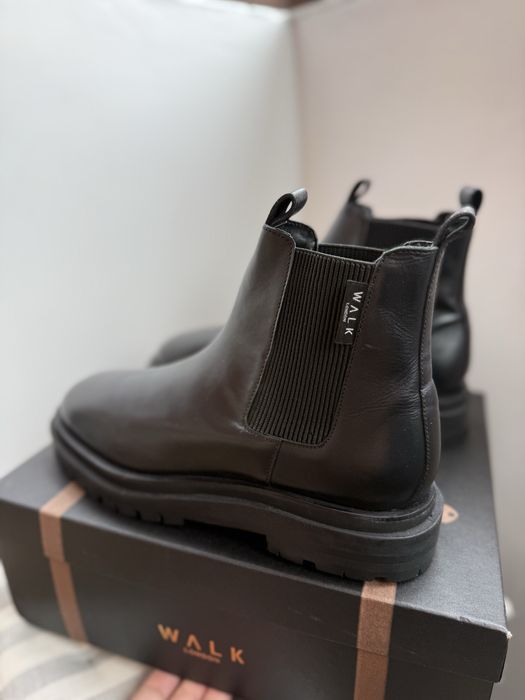 Walk London cizme Chelsea din piele neagra marimea 42 noi