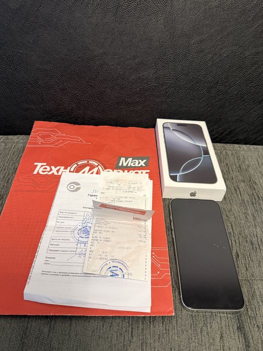 КАТО НОВ 256GB iPhone 16 Pro Max Техномаркет Гаранция 2026 White