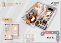 Выгодная квартира в ЖК "SAYRAM PLAZA" • 40,96 м2