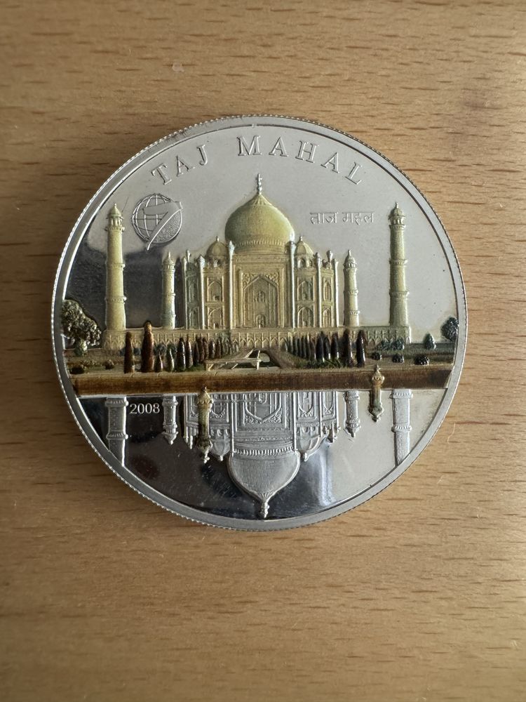 Сребърна юбилейна монета Taj Mahal 2008 925 Silver Вечна Любов