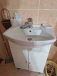 Dulap baie în 2 uși cu chiuvetă încastrată plus baterie