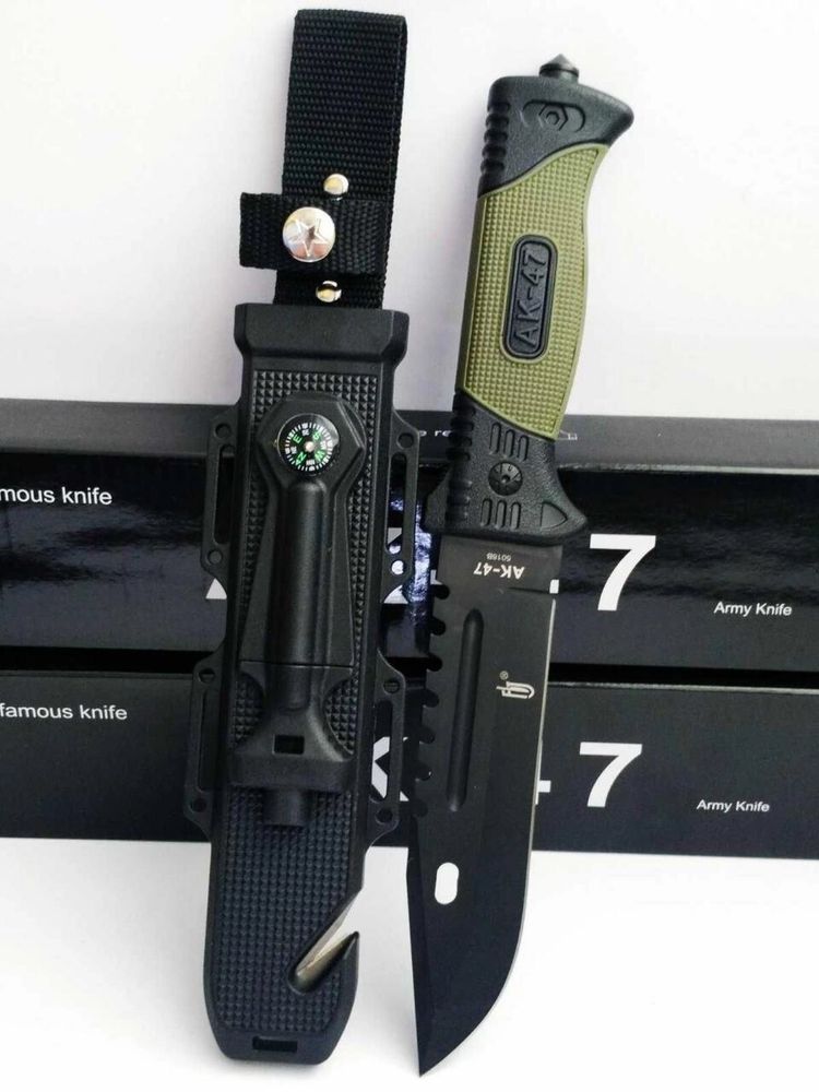 ловен нож тактическият+компас+кремък+точило Байонет CS GO M9 USA