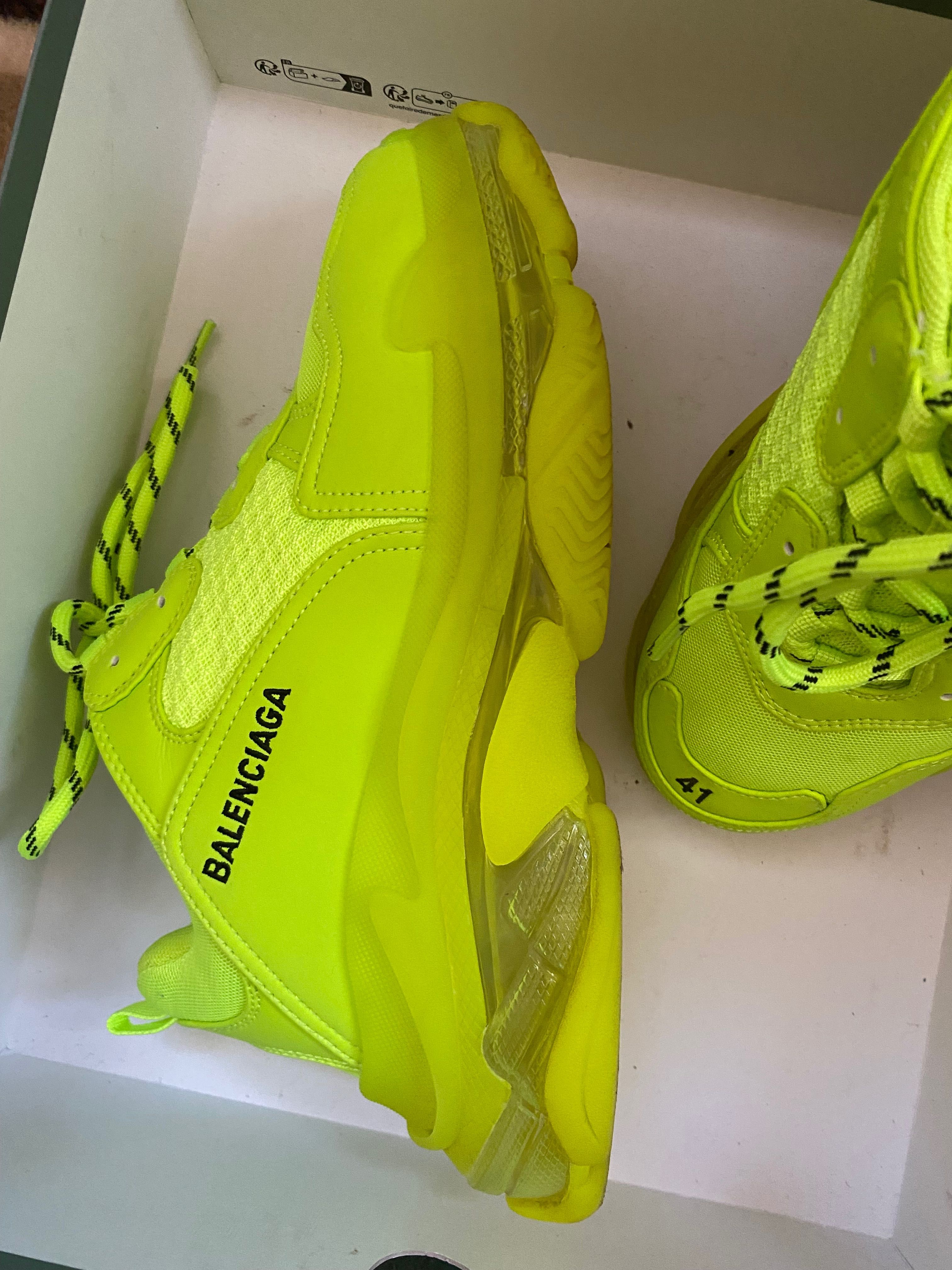 Balenciaga Triple S neon
