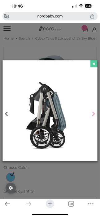 Бебешка количка cybex talos s lux нова перфектно състояние зимен чувал