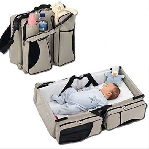 Чанта тип легло за бебе 2в1 и органайзер за пелени и аксесоари