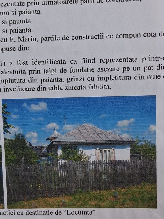 Vind teren cu casă și fînar cu cadastru în Com Vedea Sat Ciurești Arge