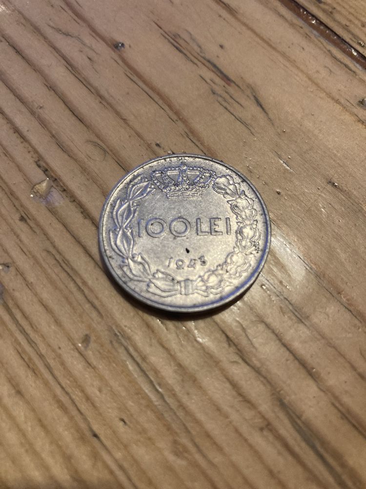 Moneda 100 lei an 1943 Regele Mihai